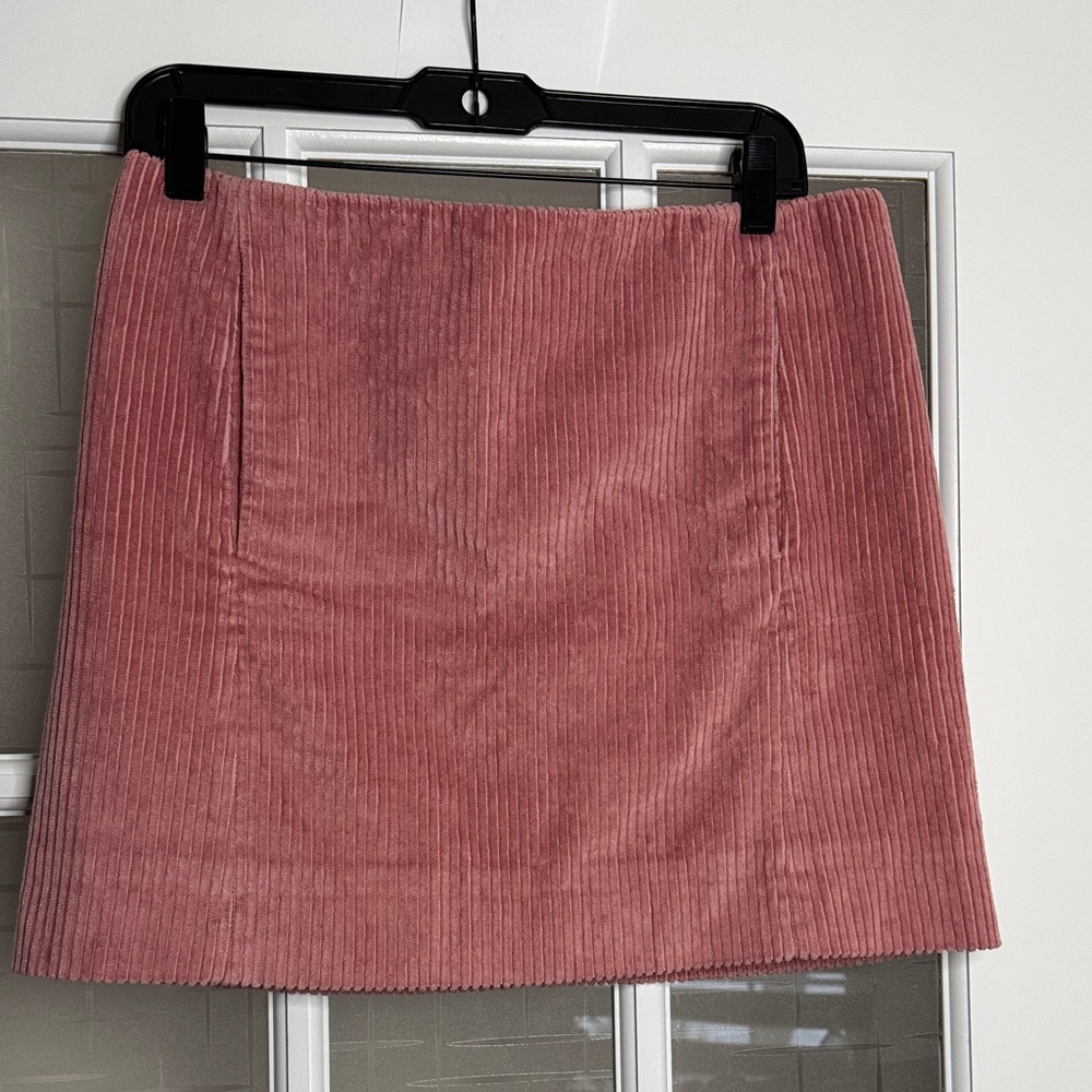 COS Pink Corduroy Mini Skirt